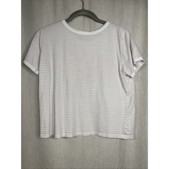 Messy Bun Just Chillin “Because Coffee” Graphic Crop Tee Pink Embroidery-Medium - Picture 7 of 7